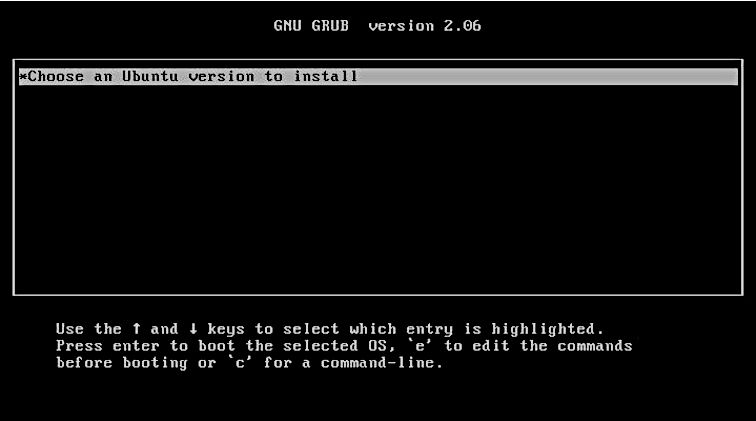 GRUB с одним вариантом