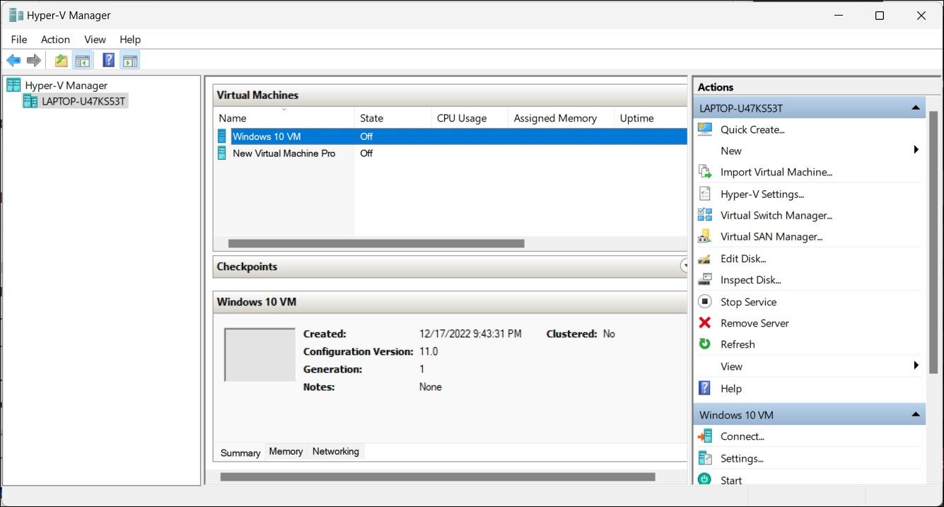 диспетчер hyper v windows 11