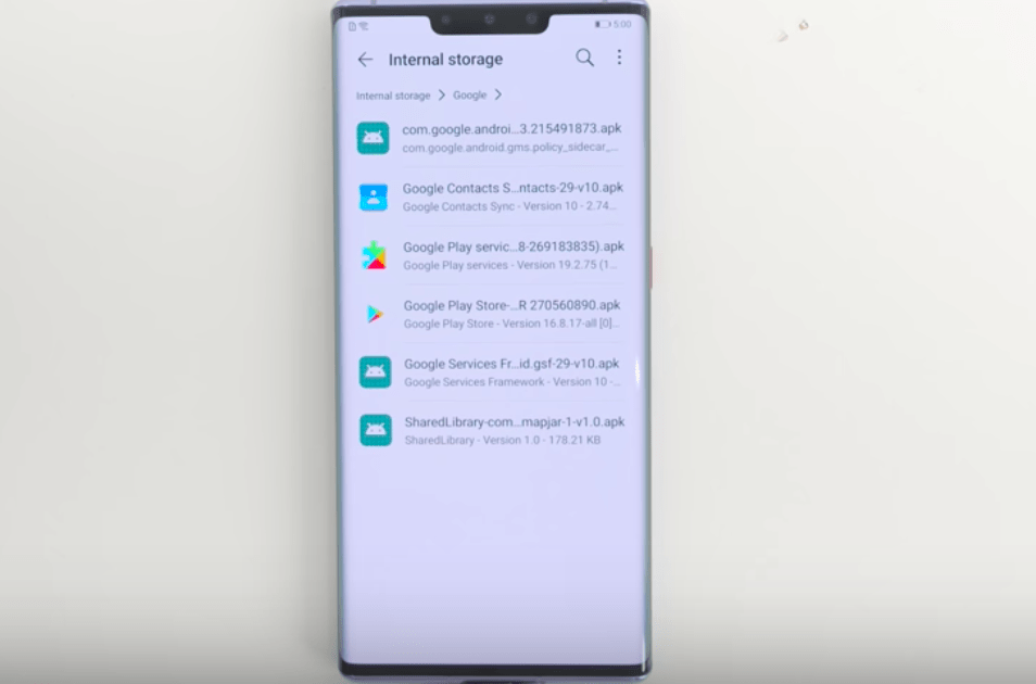 Seis apps do Google na pasta do telefone