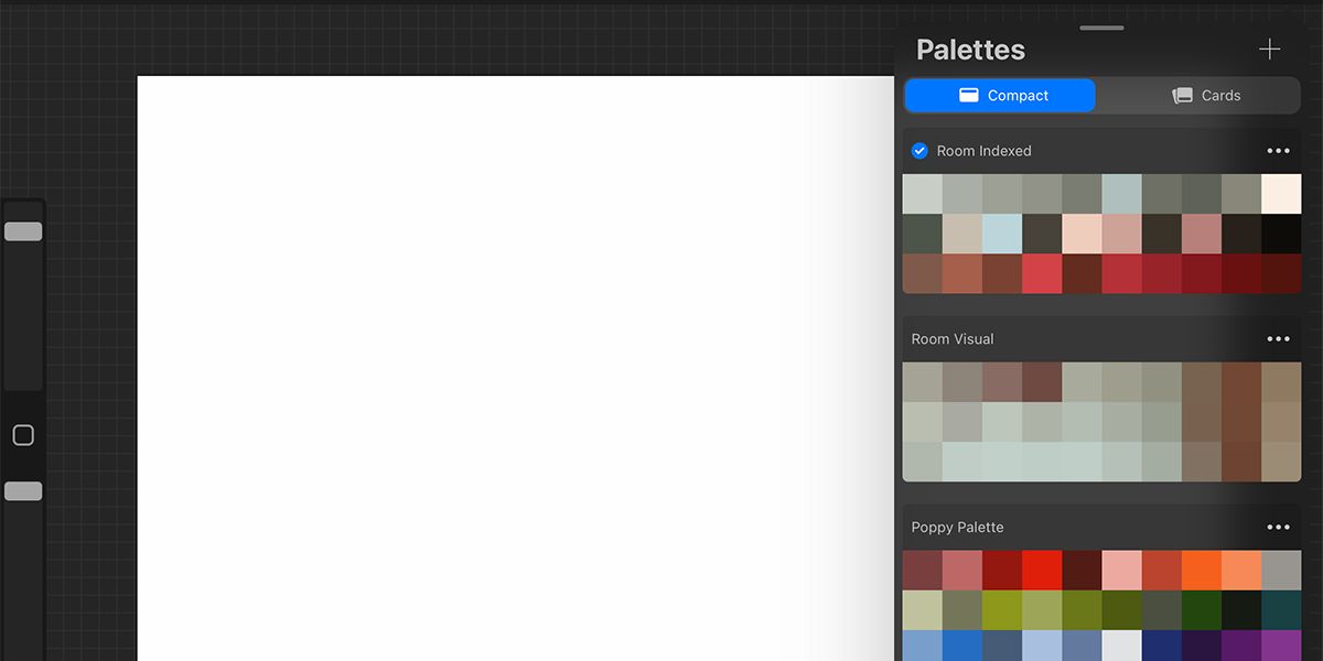 Пример с заполненной палитрой.