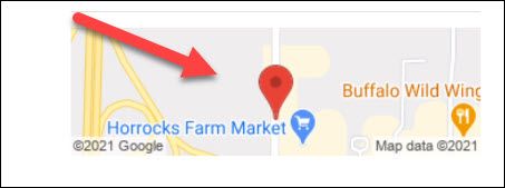 Выбор местоположения на карте — перемещение метки