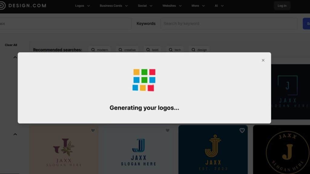 Примеры автоматически сгенерированных логотипов