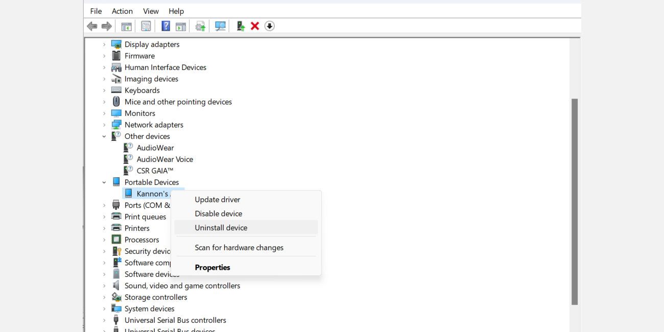 Диспетчер устройств Windows 11 показывает драйвер Android Composite ADB Interface