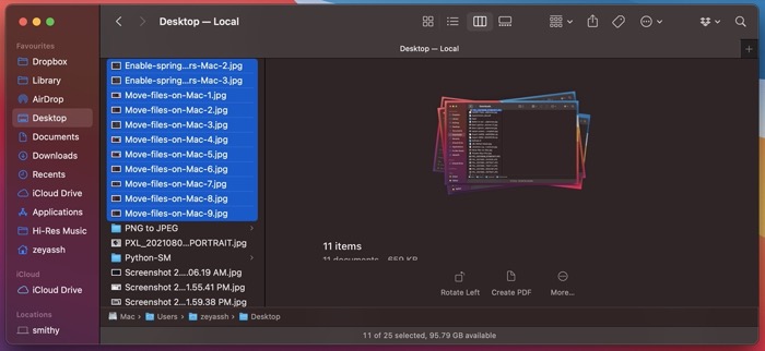 Перетаскивание файлов и автоматическое открытие вложенной папки