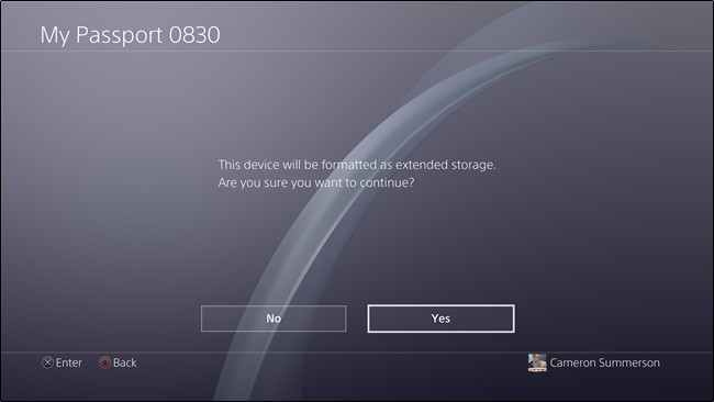 Уведомление о завершении форматирования и назначении хранилища