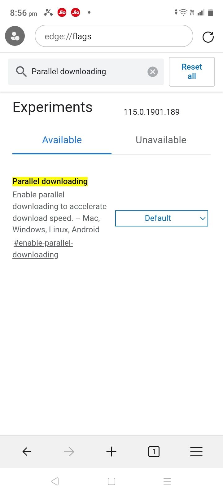 Ввод Parallel downloading в Edge Android