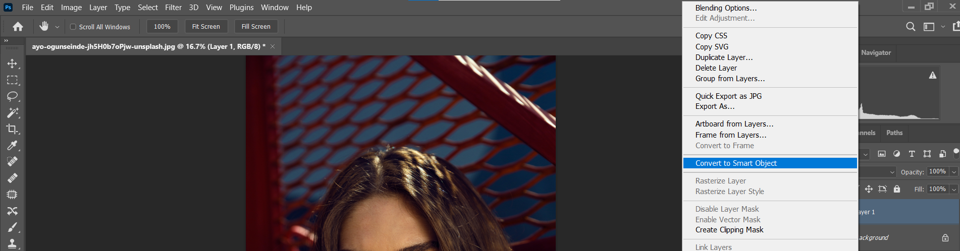 запуск Luminar AI из меню фильтров