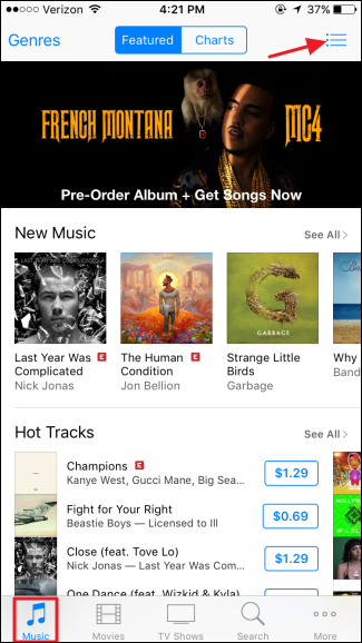 Иконка списка в iTunes