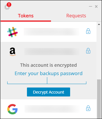 Список устройств в настройках Authy