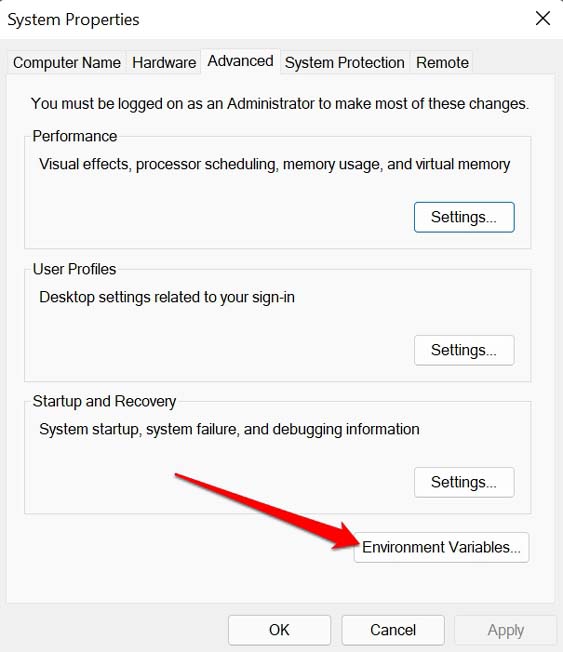 переменные окружения