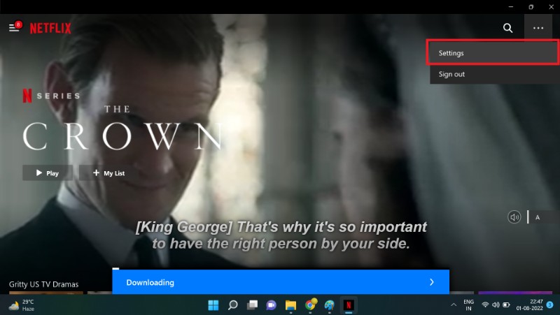 opzioni qualità download su Windows