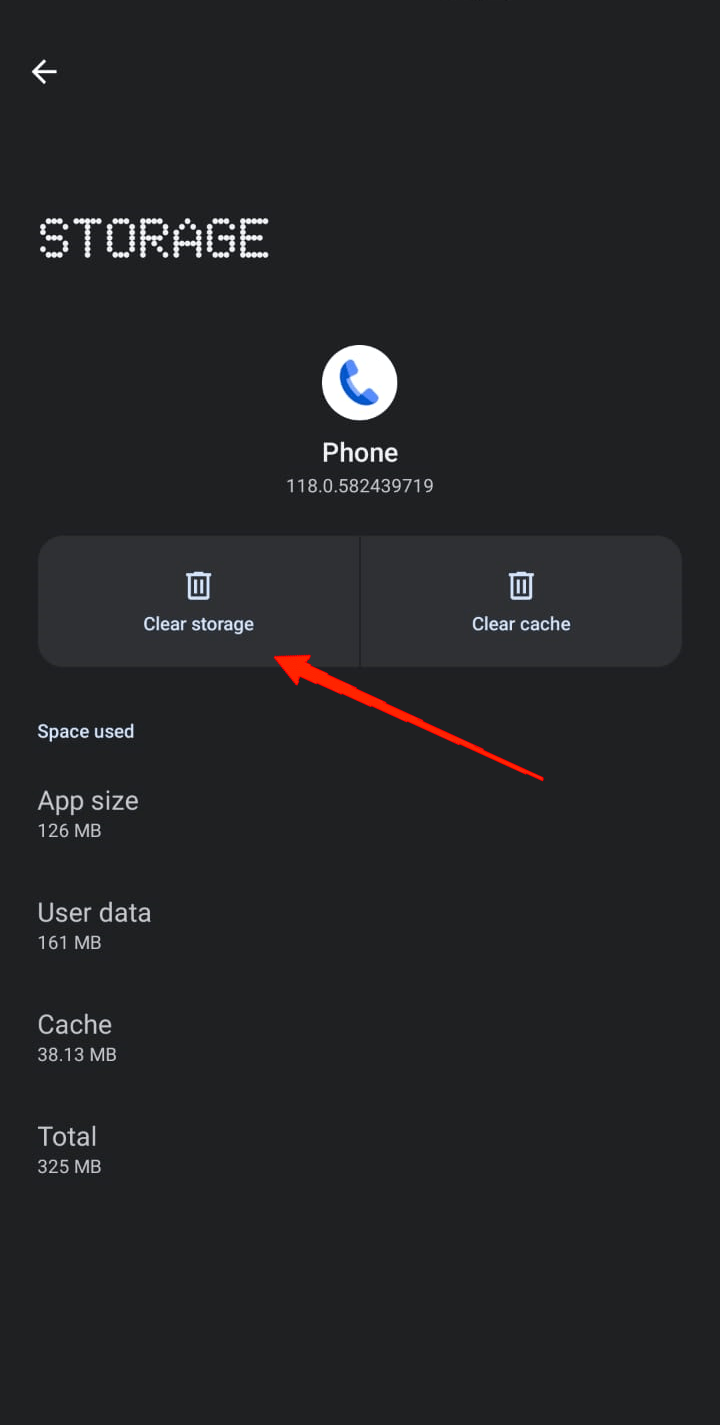 Select Storage and Cache and click on the Clear storage option