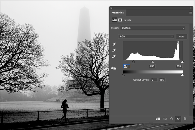 using a levels layer