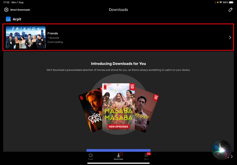 elenco download salvati su iPad