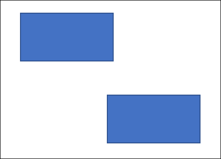 Два прямоугольника для демонстрации соединения