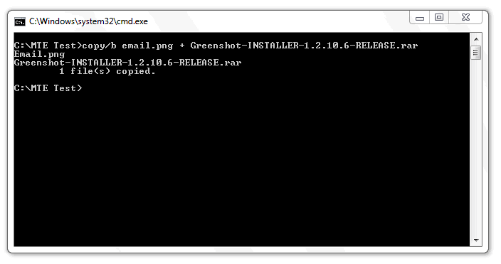 Команда выполнена, файл создан