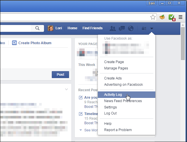 Удалить историю поиска Facebook на ПК