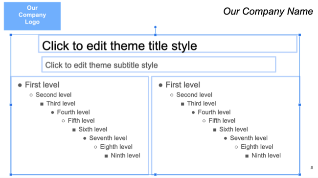 Пользовательский макет в Google Slides