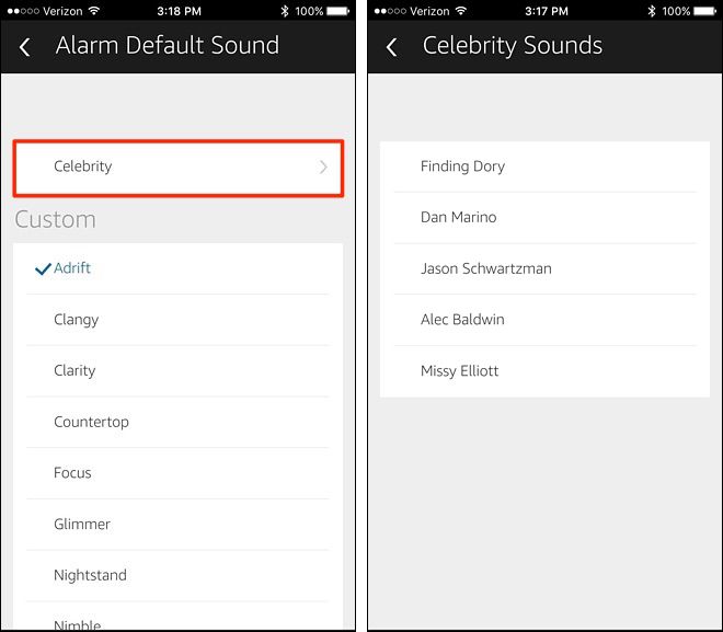 Подтверждение выбранного звука и возврат к главному экрану приложения