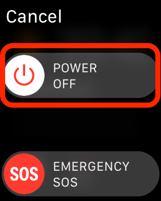 Свайп для выключения Apple Watch — экран Power Off