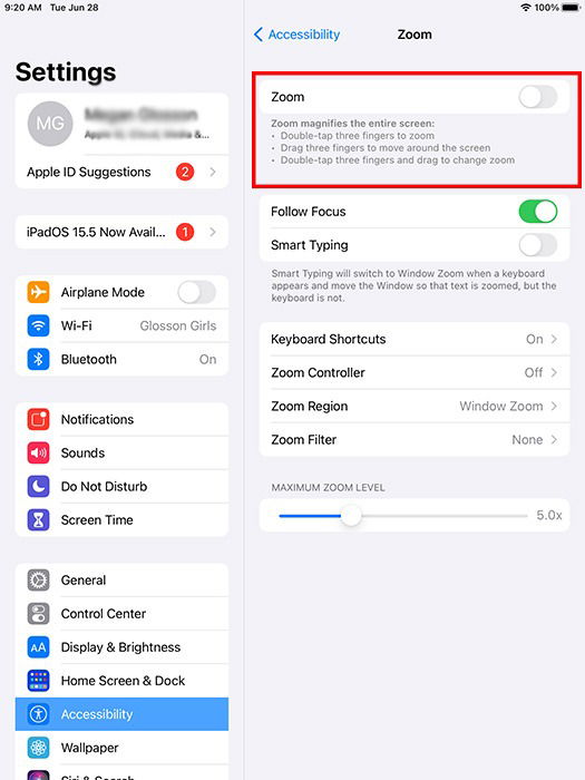 Переключатель увеличения