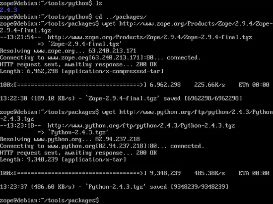 Скачивание исходников Zope и Plone