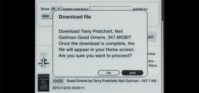 Kindle: веб‑браузер и список файлов