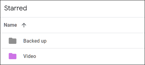 Примеры папок и файлов, добавленных в «С избранным».