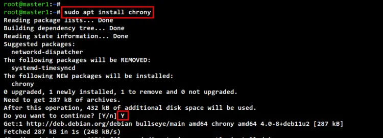 установка chrony