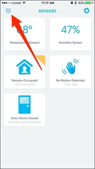 Скриншот меню приложения Wink