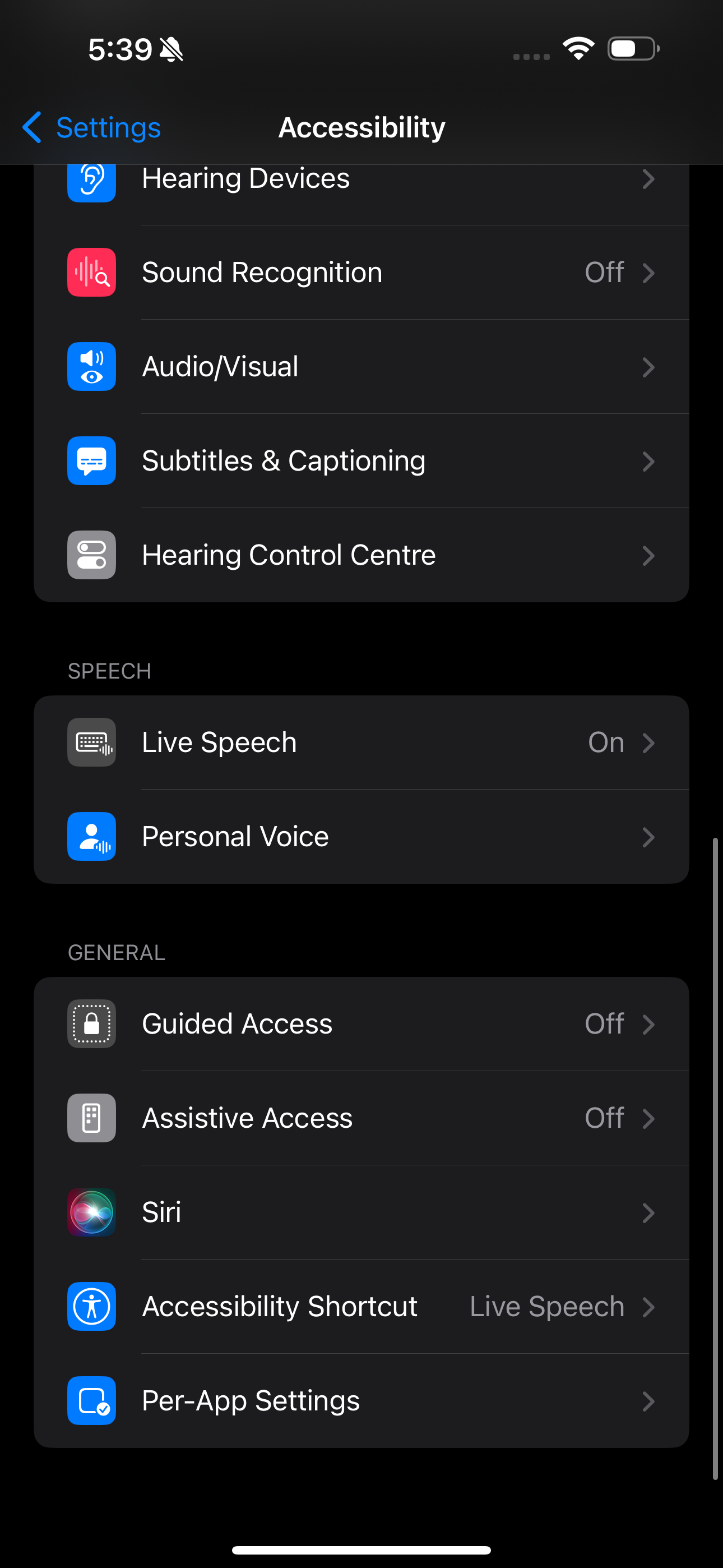 параметры универсального доступа на iPhone