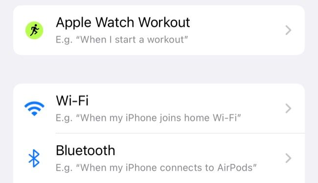 Set a trigger for a Shortcuts automation