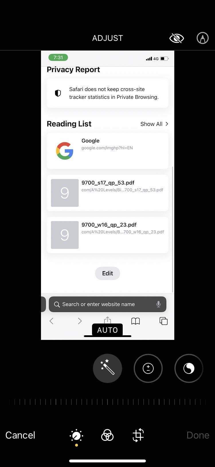 Редактирование фото и доступ к Markup