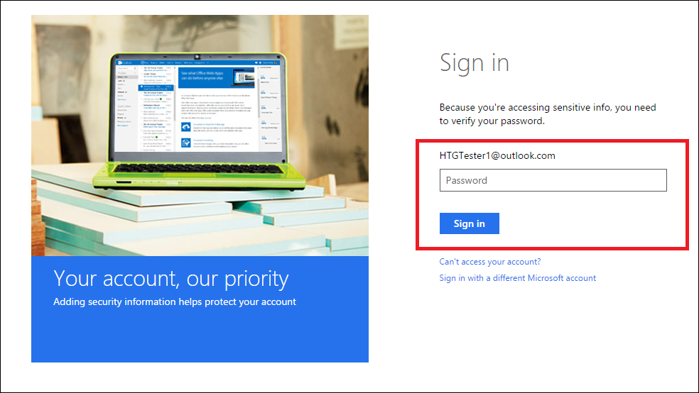 Иллюстрация: страница входа для закрытия учётной записи Microsoft