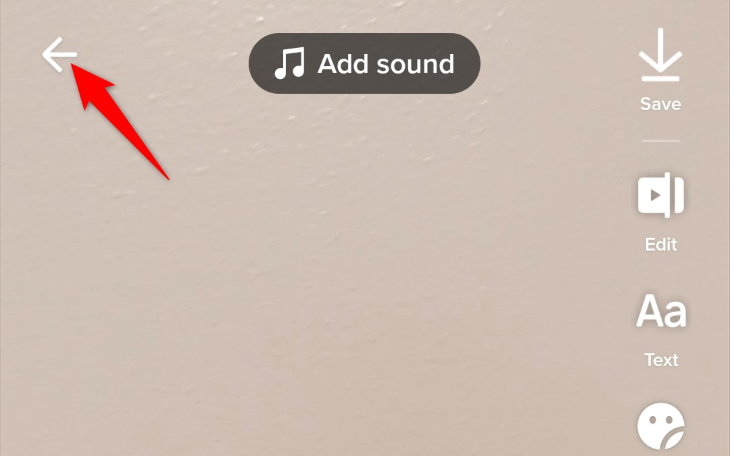 Нажмите стрелку назад в левом верхнем углу экрана.