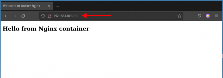 Nginx с кастомным index.html и монтированным томом