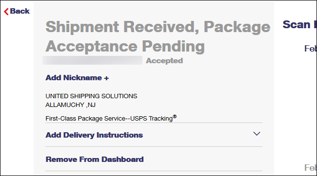 USPS: список возможных мест для оставления посылки