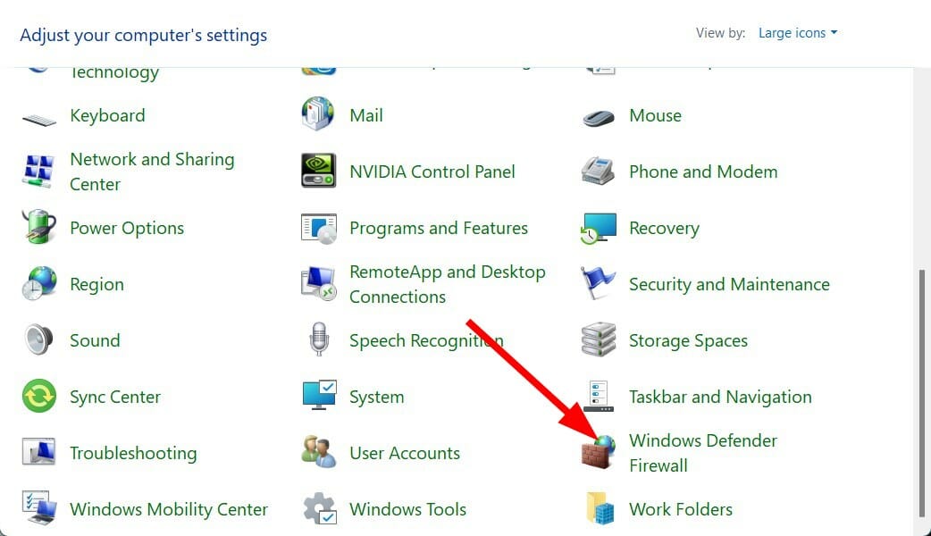 windows defender firewall