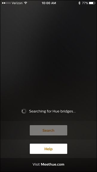 Приложение обнаружило Hue Bridge