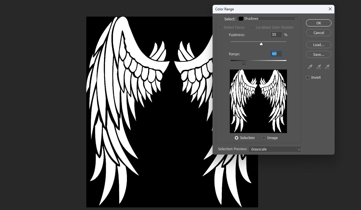 Выделение через Диапазон цветов