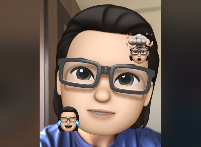 Стикеры вокруг Memoji во время FaceTime