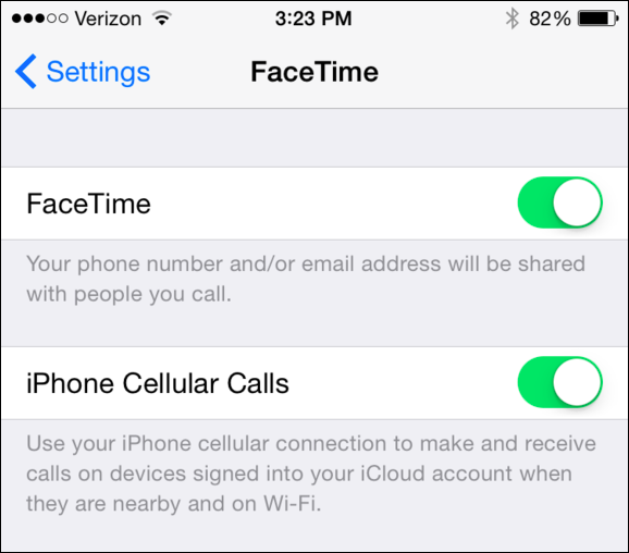 Включение звонков с iPhone в настройках FaceTime на macOS