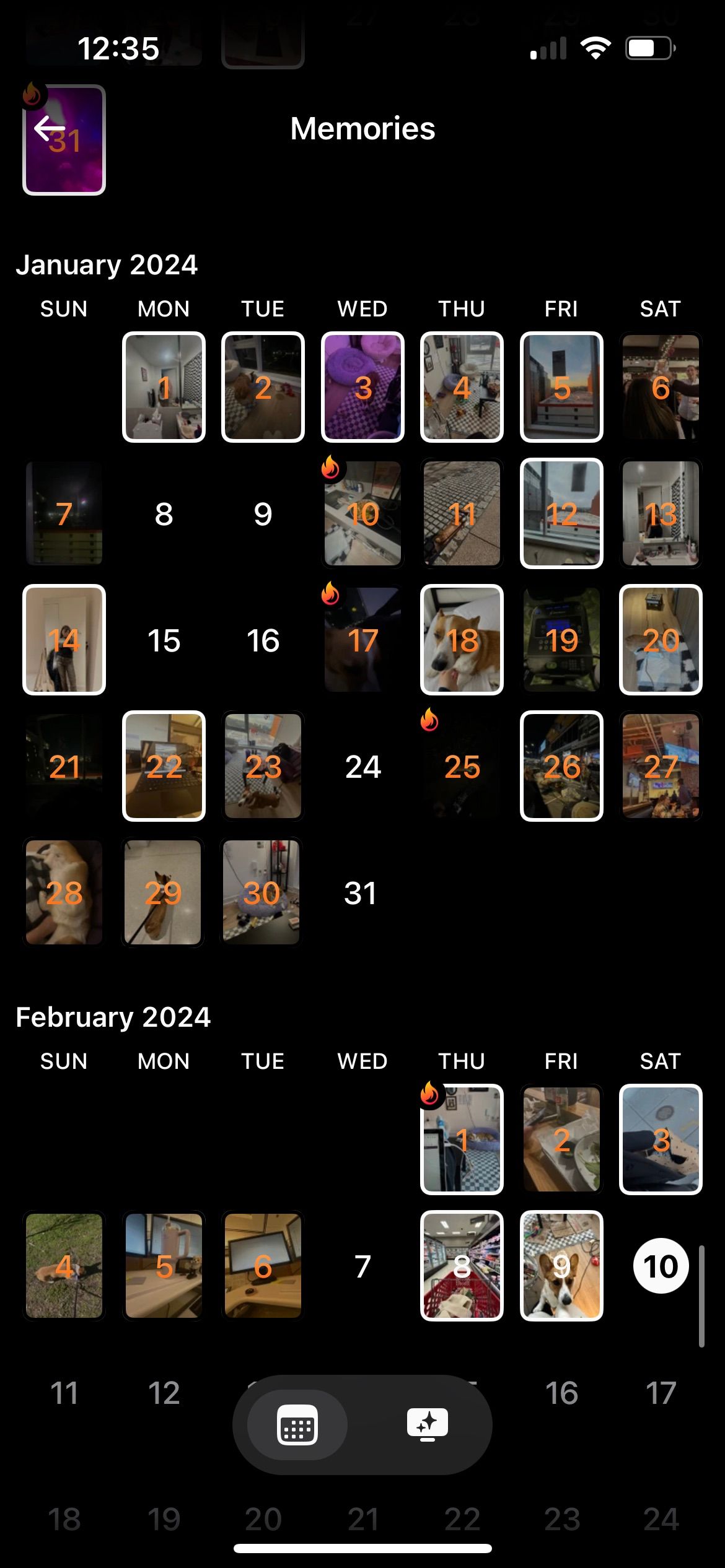 Просмотр всех воспоминаний в BeReal