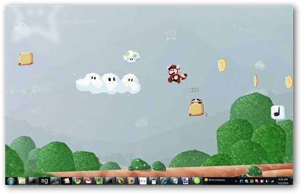 Пример: светлый фон и тёмная полоса дают хороший контраст на панели задач