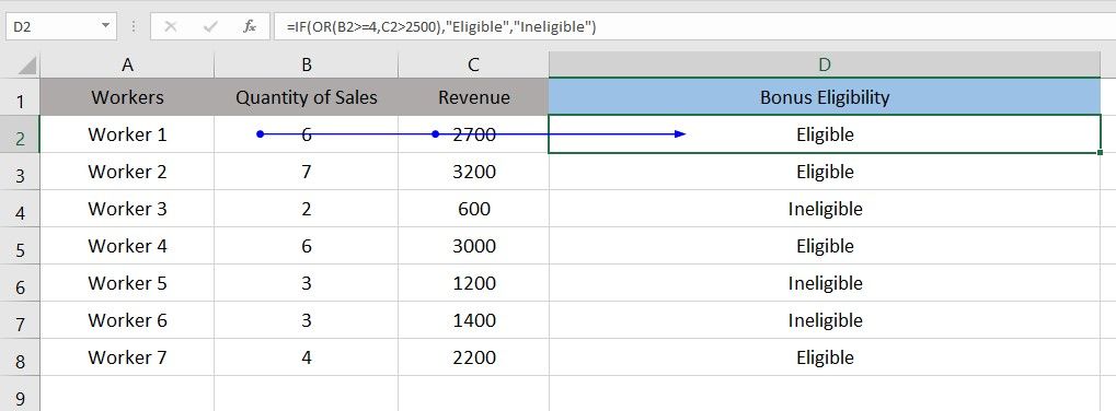 Функция Trace Precedents рисует стрелки, показывающие зависимость формулы от других ячеек