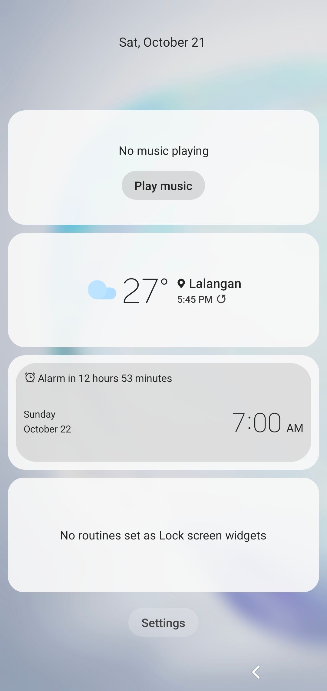 Interacting with lock screen widgets on Samsung lock screen