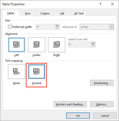Выберите По контуру в Переносе текста
