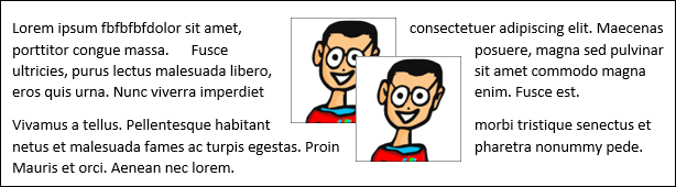 Пример перекрытия изображений