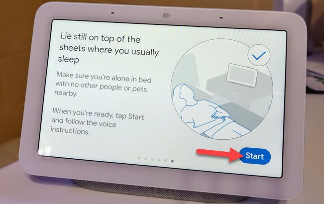 Подготовьтесь лечь в привычное положение и нажмите Start