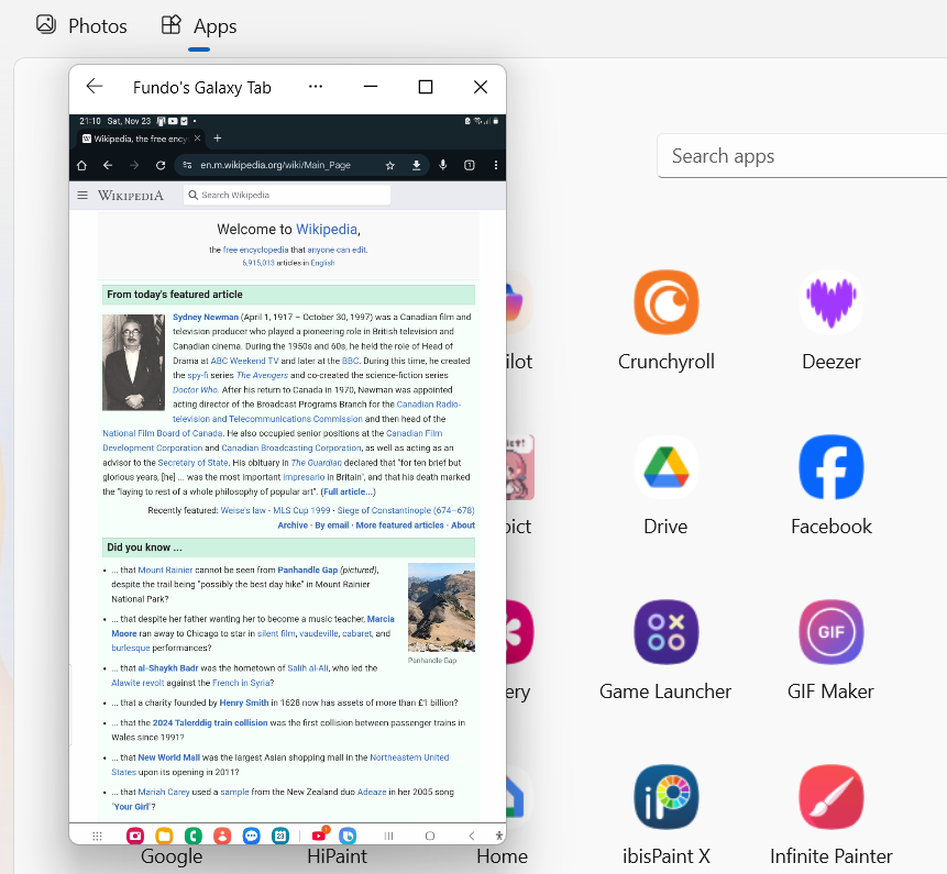 Зеркалирование экрана Android на Windows через Phone Link